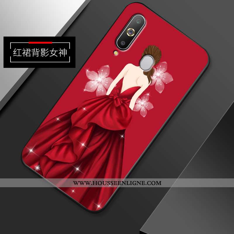 Housse Samsung Galaxy A8s Délavé En Daim Personnalité Dessin Animé Tendance Créatif Ultra Coque Jaun