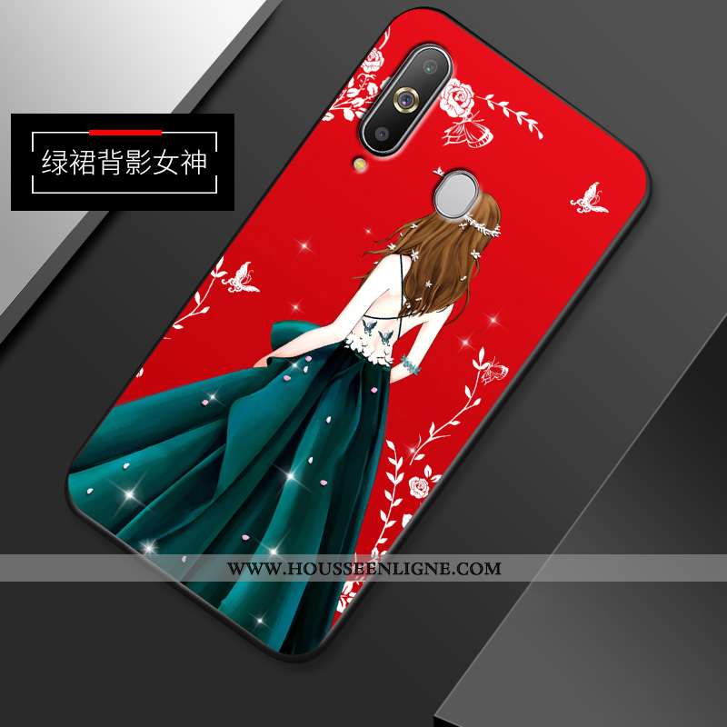 Housse Samsung Galaxy A8s Délavé En Daim Personnalité Dessin Animé Tendance Créatif Ultra Coque Jaun