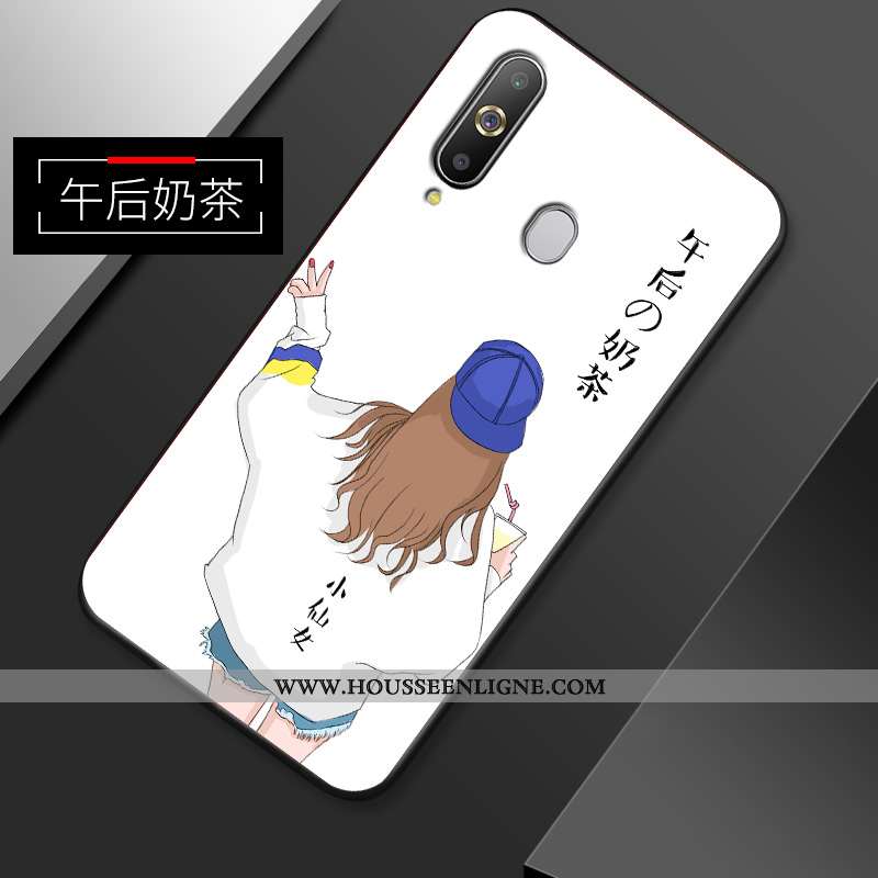 Housse Samsung Galaxy A8s Délavé En Daim Personnalité Dessin Animé Tendance Créatif Ultra Coque Jaun