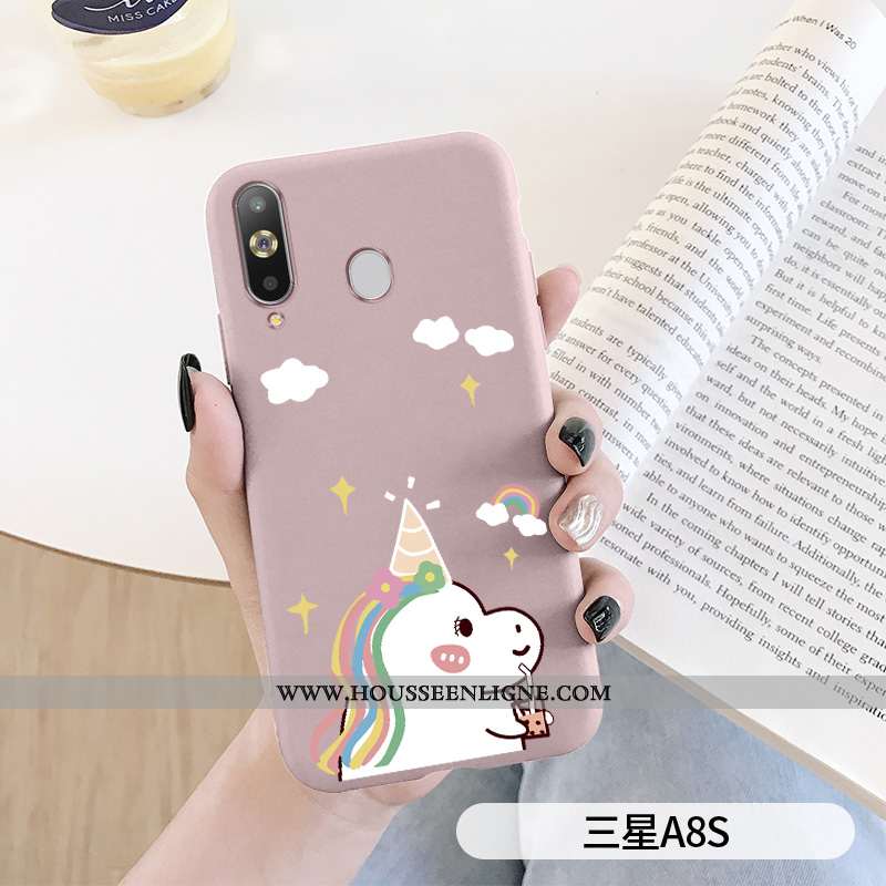 Housse Samsung Galaxy A8s Fluide Doux Silicone Tout Compris Bleu Net Rouge Coque Arc En Ciel