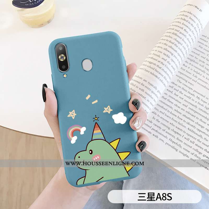 Housse Samsung Galaxy A8s Fluide Doux Silicone Tout Compris Bleu Net Rouge Coque Arc En Ciel