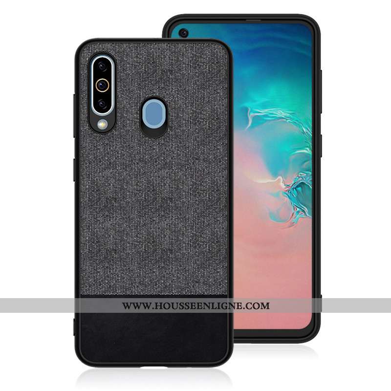 Housse Samsung Galaxy A8s Fluide Doux Silicone Étoile Délavé En Daim Difficile Tissu Tout Compris Bl