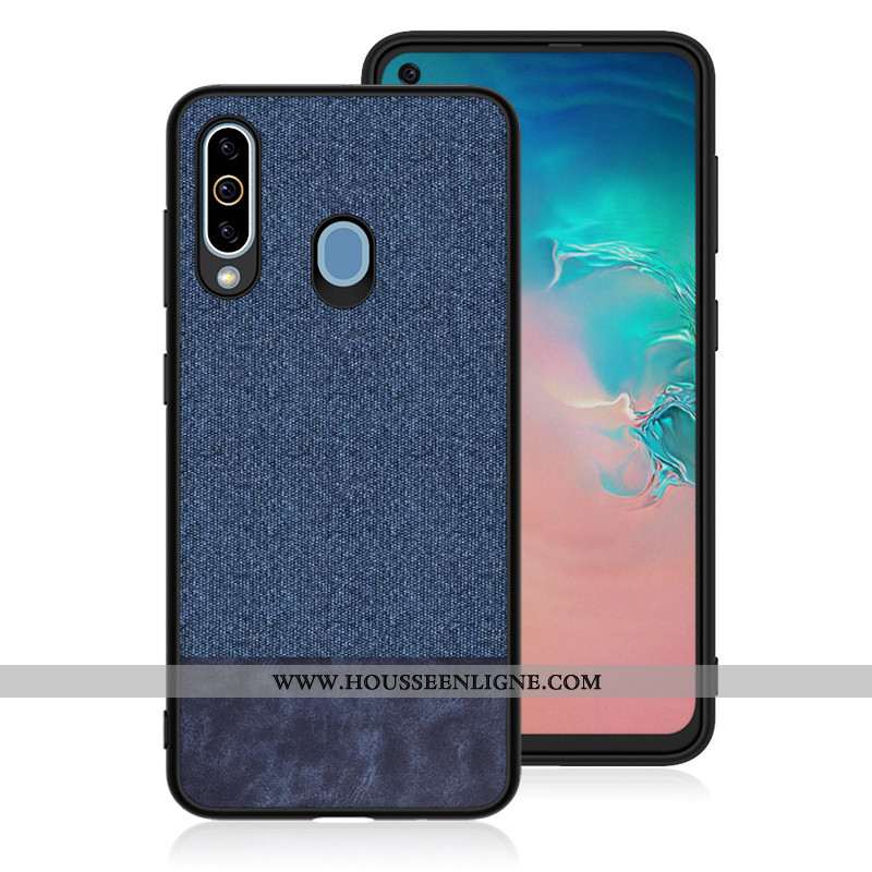 Housse Samsung Galaxy A8s Fluide Doux Silicone Étoile Délavé En Daim Difficile Tissu Tout Compris Bl