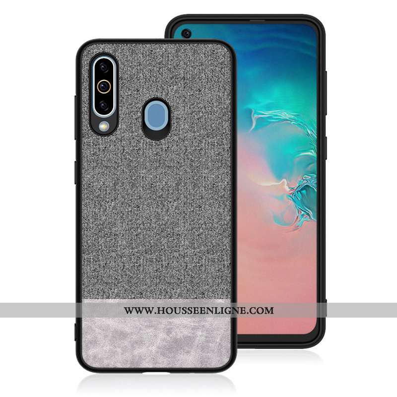 Housse Samsung Galaxy A8s Fluide Doux Silicone Étoile Délavé En Daim Difficile Tissu Tout Compris Bl