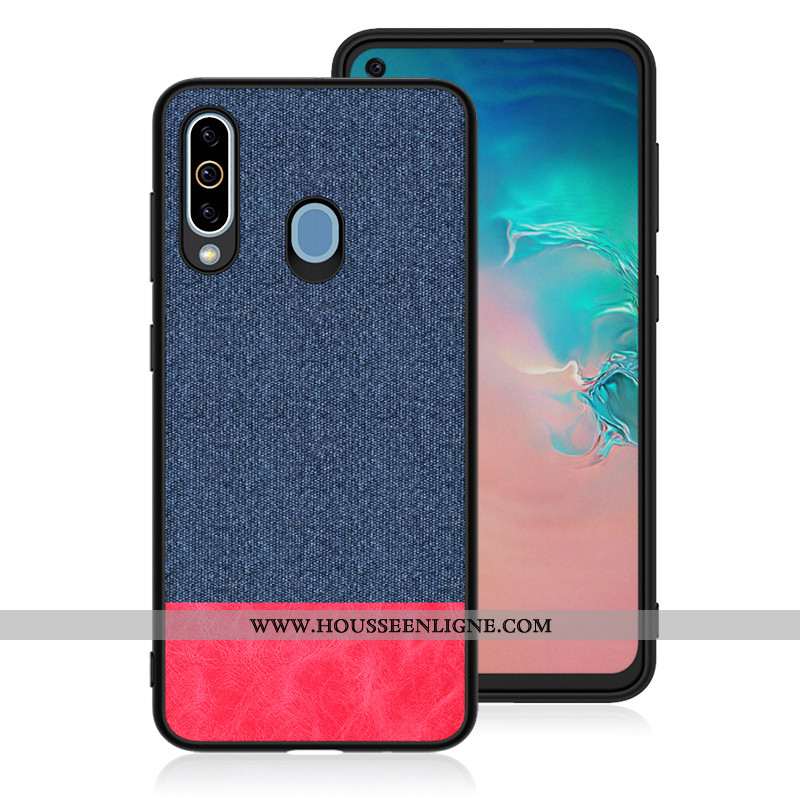Housse Samsung Galaxy A8s Fluide Doux Silicone Étoile Délavé En Daim Difficile Tissu Tout Compris Bl