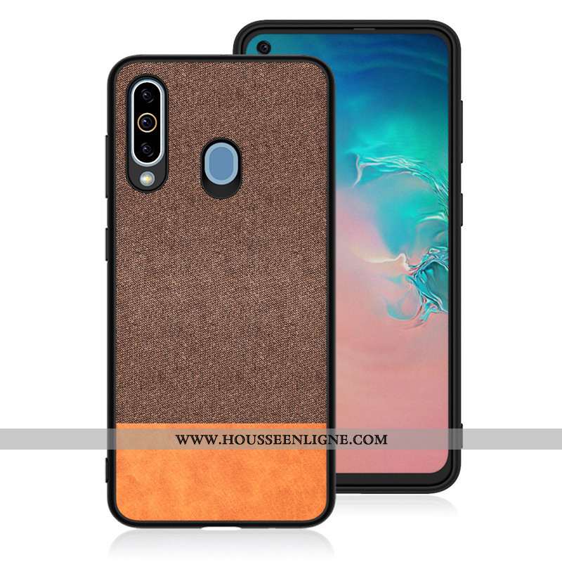Housse Samsung Galaxy A8s Fluide Doux Silicone Étoile Délavé En Daim Difficile Tissu Tout Compris Bl