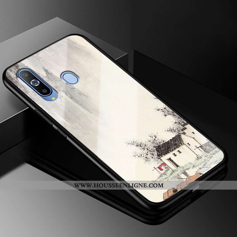Housse Samsung Galaxy A8s Mode Protection Verre Incassable Coque Tendance Créatif Blanche