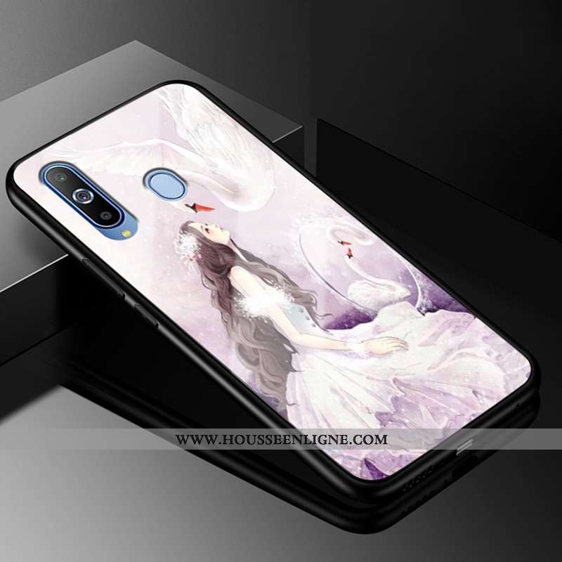 Housse Samsung Galaxy A8s Mode Protection Verre Incassable Coque Tendance Créatif Blanche