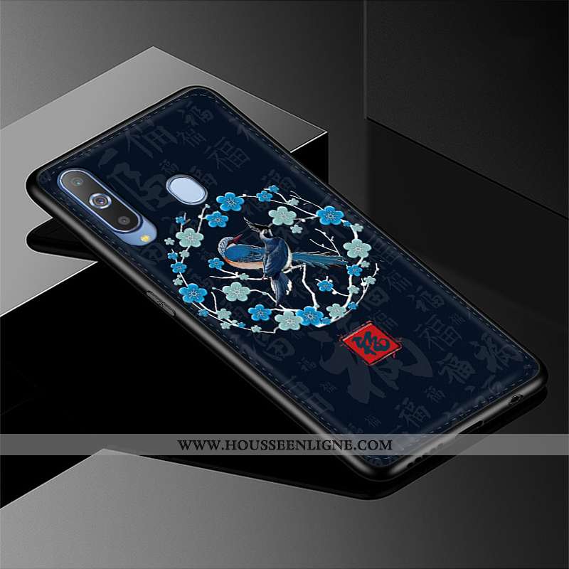 Housse Samsung Galaxy A8s Modèle Fleurie Protection Étoile Cuir Tendance Vert Téléphone Portable Ver