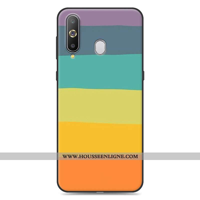 Housse Samsung Galaxy A8s Tendance Fluide Doux Jaune Coque Téléphone Portable Dessin Animé Étoile
