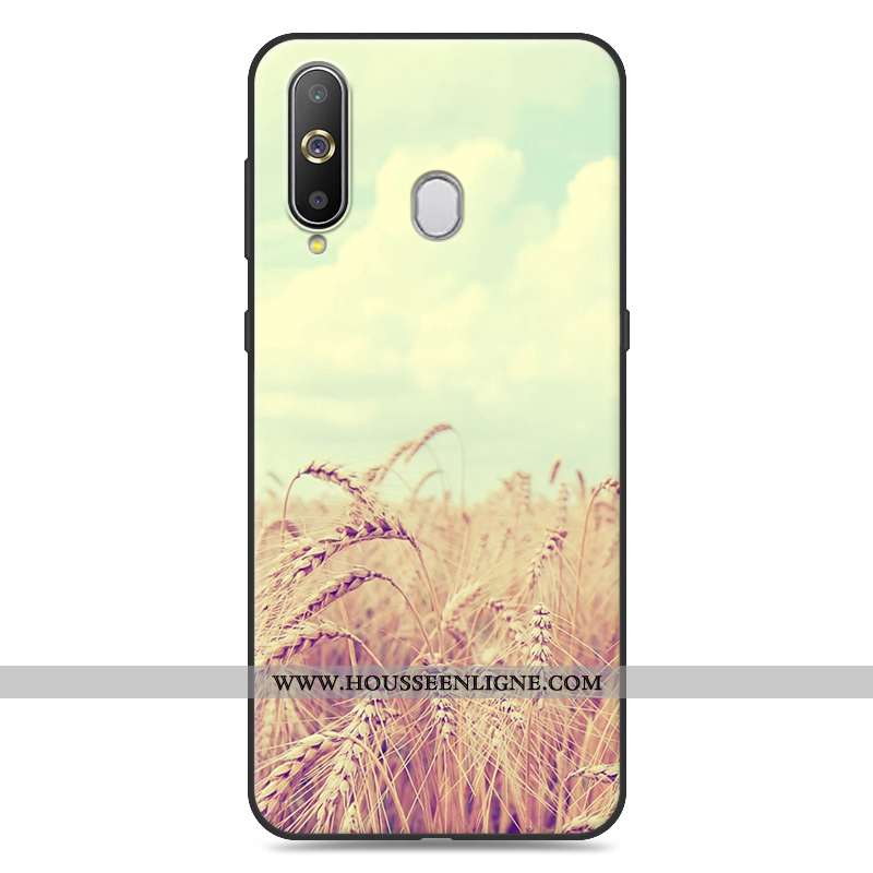 Housse Samsung Galaxy A8s Tendance Fluide Doux Jaune Coque Téléphone Portable Dessin Animé Étoile