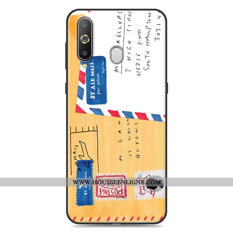 Housse Samsung Galaxy A8s Tendance Fluide Doux Jaune Coque Téléphone Portable Dessin Animé Étoile