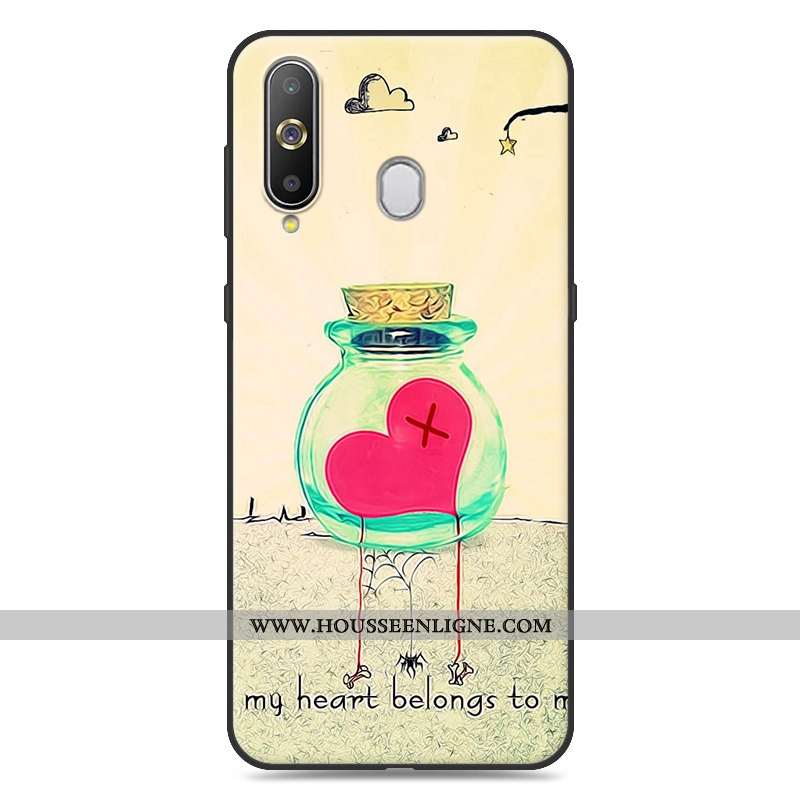 Housse Samsung Galaxy A8s Tendance Fluide Doux Jaune Coque Téléphone Portable Dessin Animé Étoile