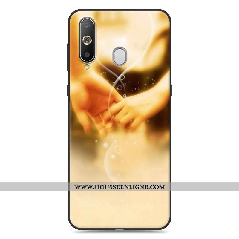 Housse Samsung Galaxy A8s Tendance Fluide Doux Jaune Coque Téléphone Portable Dessin Animé Étoile