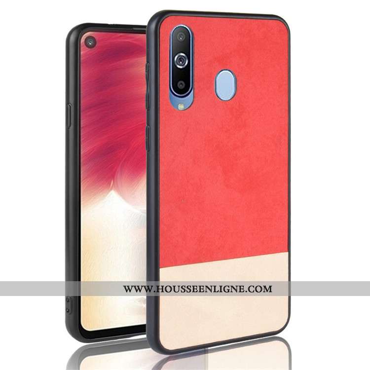 Housse Samsung Galaxy A8s Tendance Protection Couture Couleurs Coque 2020 Téléphone Portable Rouge