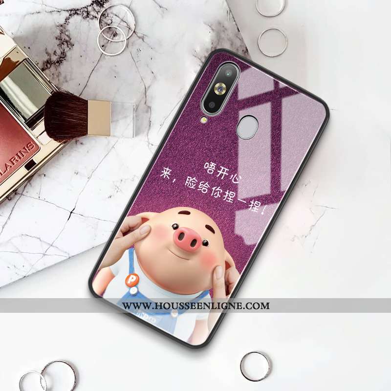 Housse Samsung Galaxy A8s Verre Personnalité Étoile Tout Compris Amoureux Difficile Coque Violet