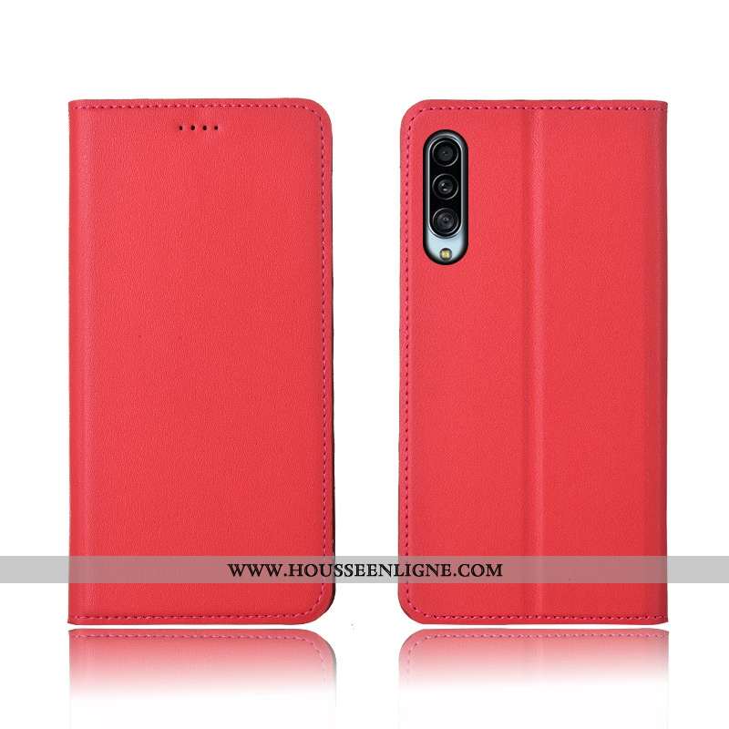 Housse Samsung Galaxy A90 5g Délavé En Daim Cuir Véritable Coque Bleu Protection Silicone Nouveau