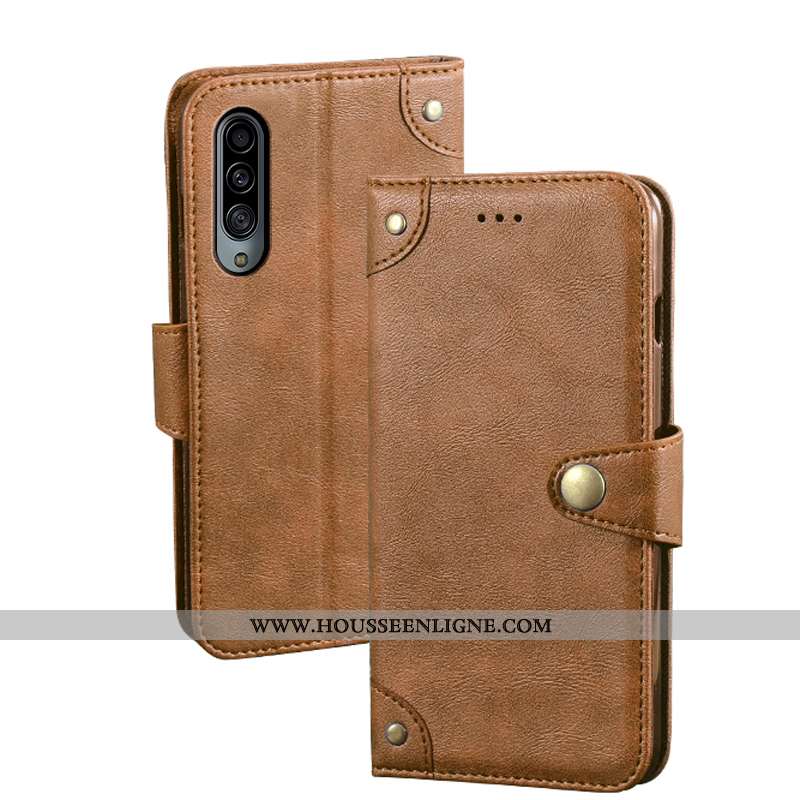 Housse Samsung Galaxy A90 5g Portefeuille Cuir Étui Protection Coque Kaki Téléphone Portable Khaki
