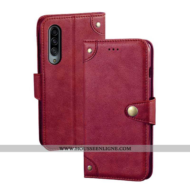 Housse Samsung Galaxy A90 5g Portefeuille Cuir Étui Protection Coque Kaki Téléphone Portable Khaki