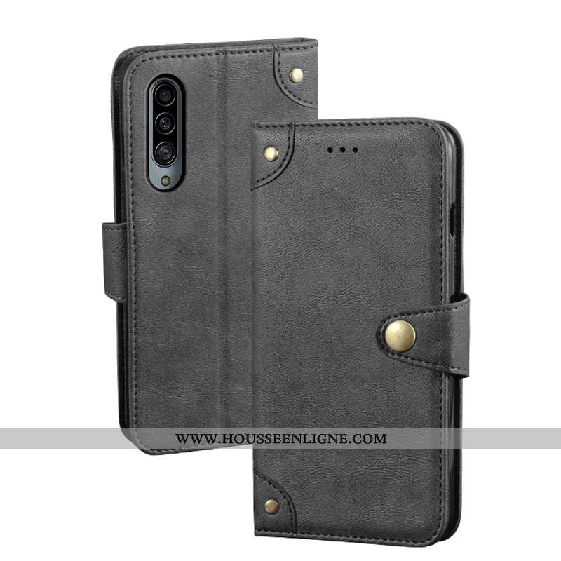 Housse Samsung Galaxy A90 5g Portefeuille Cuir Étui Protection Coque Kaki Téléphone Portable Khaki