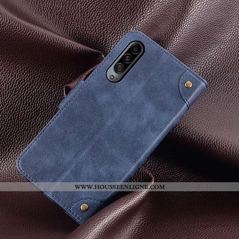 Housse Samsung Galaxy A90 5g Portefeuille Cuir Étui Protection Coque Kaki Téléphone Portable Khaki