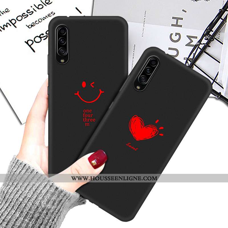 Housse Samsung Galaxy A90 5g Protection Dessin Animé Téléphone Portable Noir Silicone Étui Tout Comp