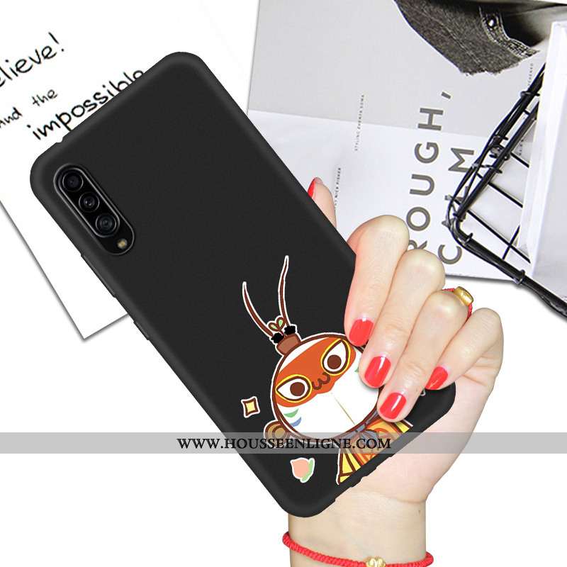 Housse Samsung Galaxy A90 5g Protection Dessin Animé Téléphone Portable Noir Silicone Étui Tout Comp