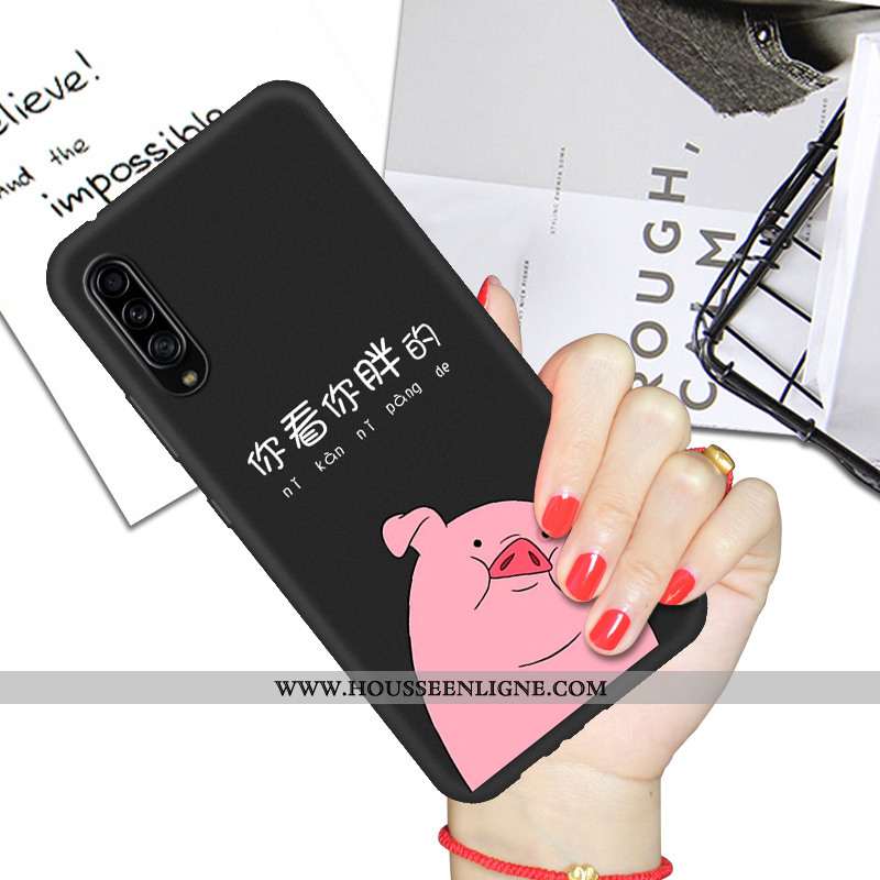 Housse Samsung Galaxy A90 5g Protection Dessin Animé Téléphone Portable Noir Silicone Étui Tout Comp