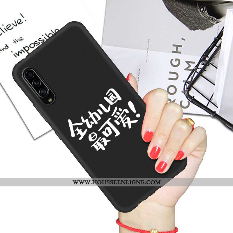 Housse Samsung Galaxy A90 5g Protection Dessin Animé Téléphone Portable Noir Silicone Étui Tout Comp