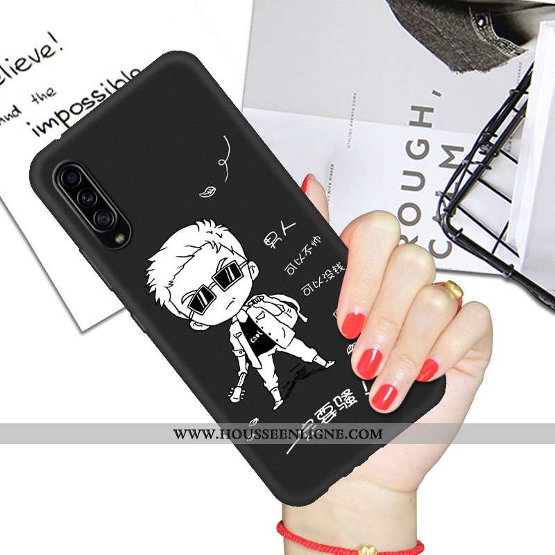 Housse Samsung Galaxy A90 5g Protection Dessin Animé Téléphone Portable Noir Silicone Étui Tout Comp