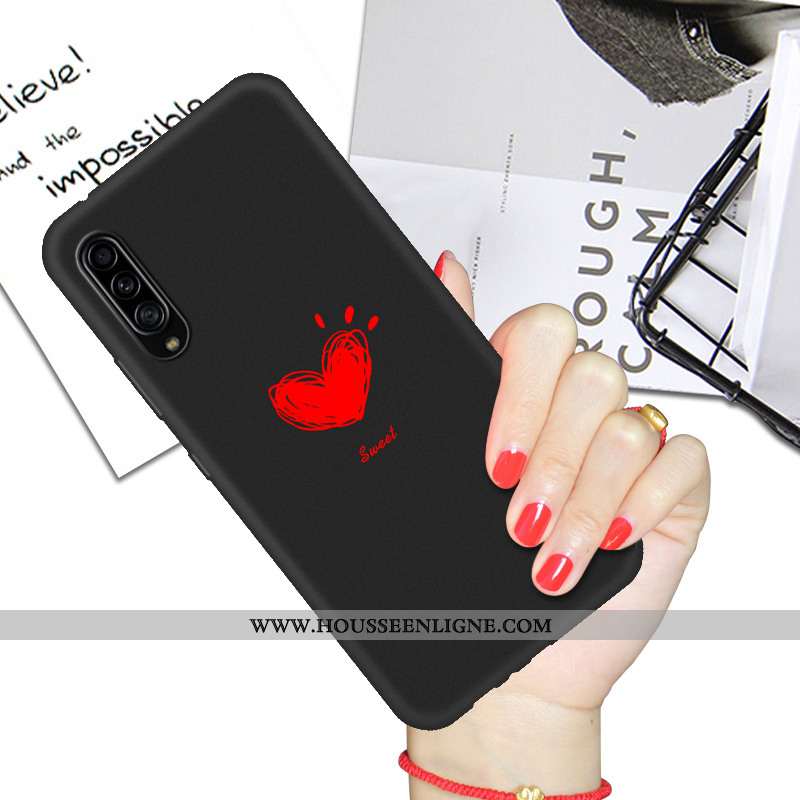 Housse Samsung Galaxy A90 5g Protection Dessin Animé Téléphone Portable Noir Silicone Étui Tout Comp