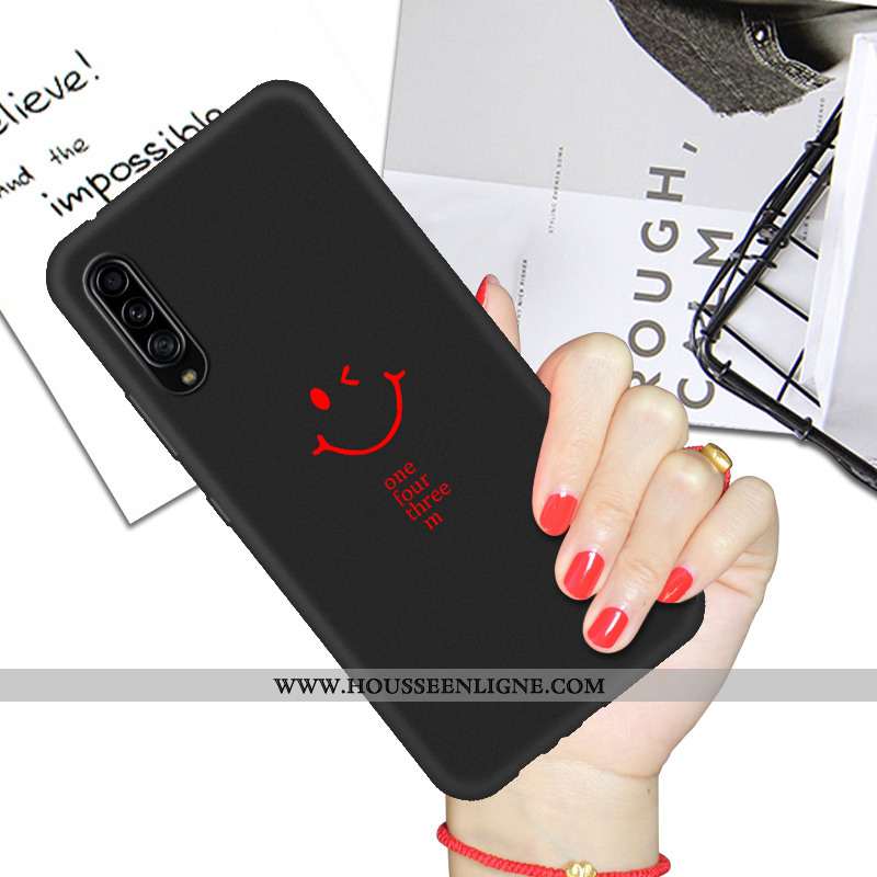 Housse Samsung Galaxy A90 5g Protection Dessin Animé Téléphone Portable Noir Silicone Étui Tout Comp
