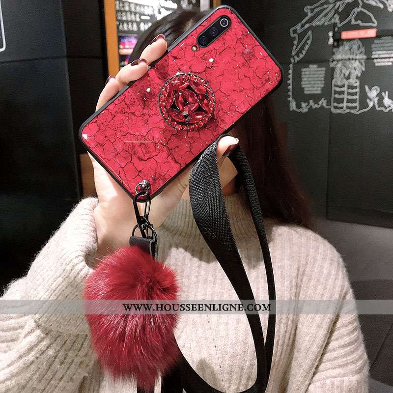 Housse Samsung Galaxy A90 5g Protection Ornements Suspendus Mode Net Rouge Coque Tendance Étui Viole