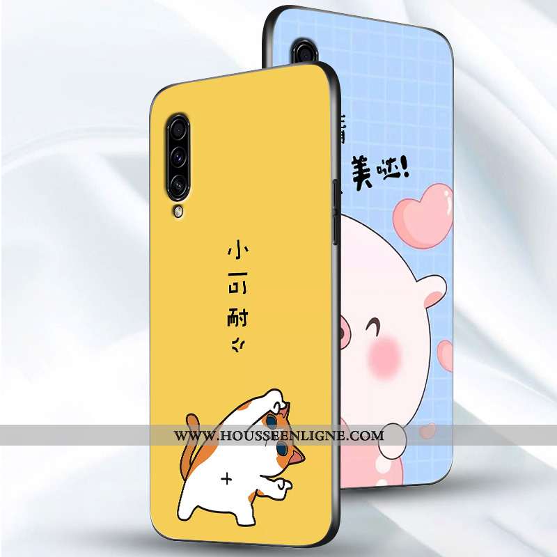 Housse Samsung Galaxy A90 5g Tendance Légère Jaune Ultra Étui Incassable Silicone