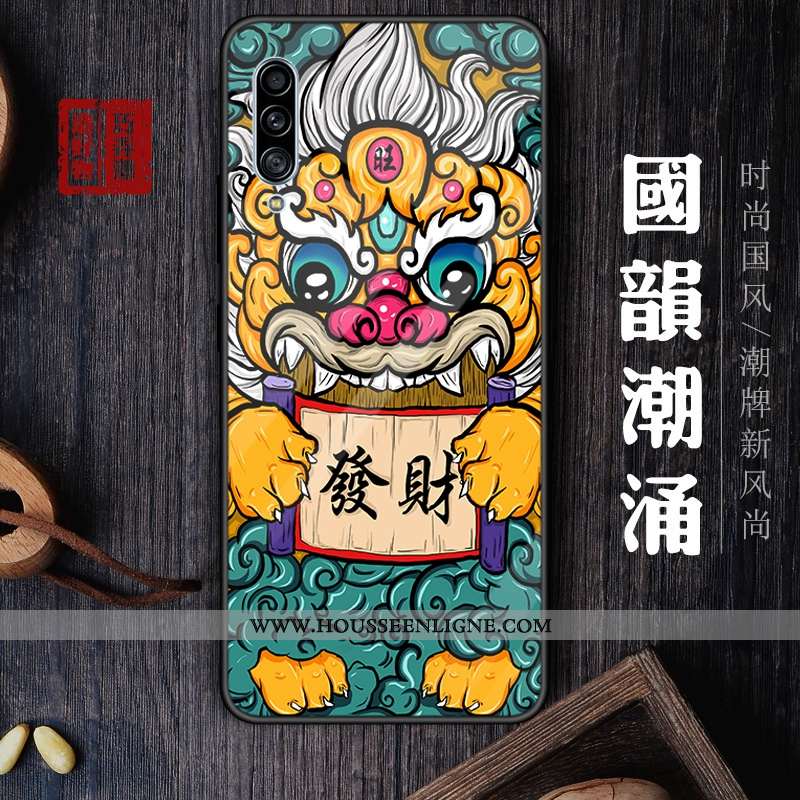 Housse Samsung Galaxy A90 5g Verre Tendance Personnalisé Difficile Tempérer Coque Étoile Verte