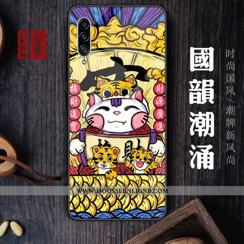 Housse Samsung Galaxy A90 5g Verre Tendance Personnalisé Difficile Tempérer Coque Étoile Verte