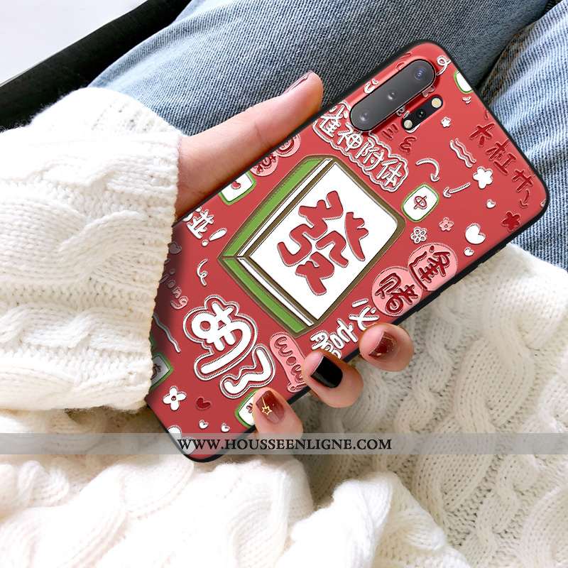 Housse Samsung Galaxy Note 10+ Charmant Fluide Doux Rouge Dimensionnel Chanceux Étui Coque