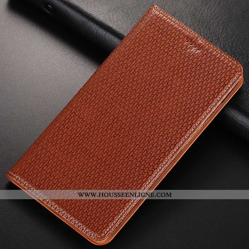 Housse Samsung Galaxy Note 10+ Cuir Véritable Protection Incassable Coque Téléphone Portable Marron 