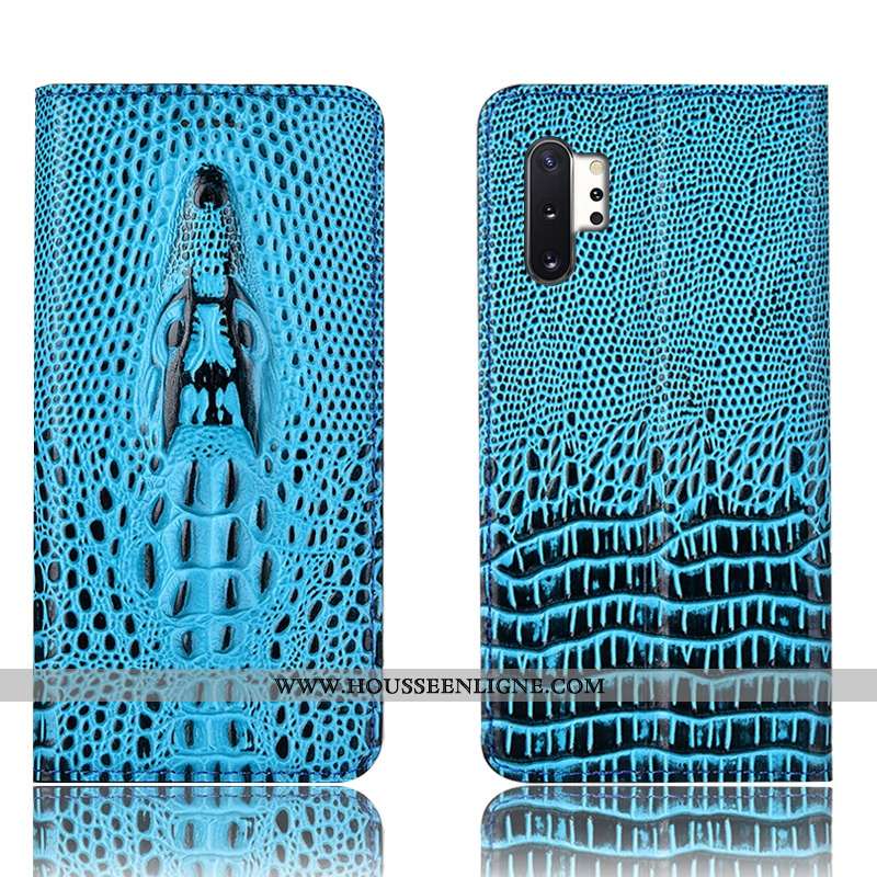 Housse Samsung Galaxy Note 10+ Cuir Véritable Protection Jaune Étoile Étui Tout Compris Téléphone Po