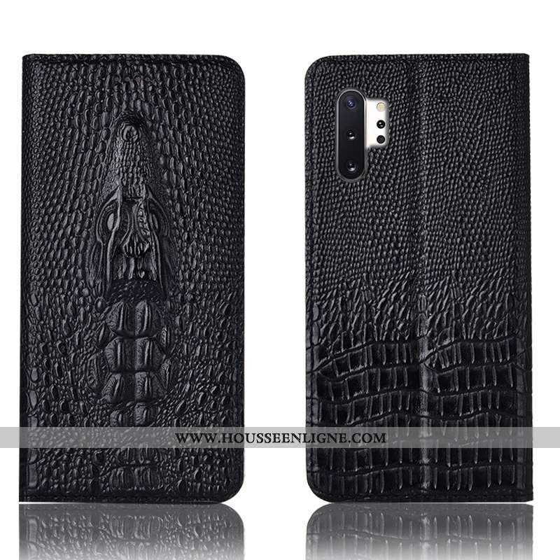 Housse Samsung Galaxy Note 10+ Cuir Véritable Protection Jaune Étoile Étui Tout Compris Téléphone Po