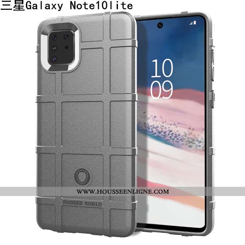 Housse Samsung Galaxy Note 10 Lite Créatif Fluide Doux Trois Défenses Coque Protection Vert Étui Ver