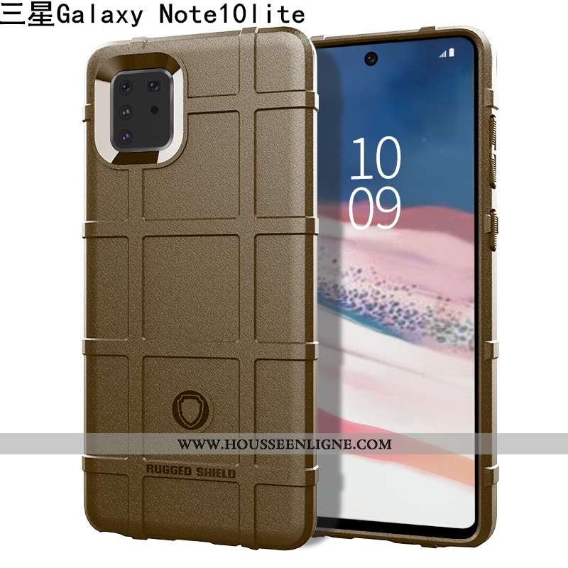 Housse Samsung Galaxy Note 10 Lite Créatif Fluide Doux Trois Défenses Coque Protection Vert Étui Ver
