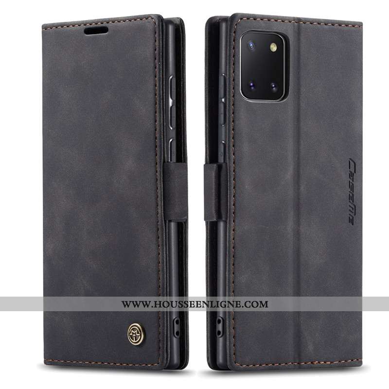 Housse Samsung Galaxy Note 10 Lite Cuir Créatif Kaki Étui Incassable Coque Étoile Khaki