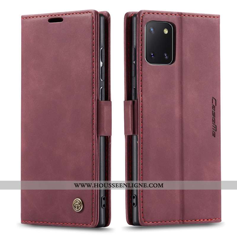 Housse Samsung Galaxy Note 10 Lite Cuir Créatif Kaki Étui Incassable Coque Étoile Khaki