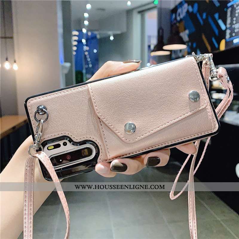 Housse Samsung Galaxy Note 10+ Portefeuille Cuir Carte Mode Incassable Protection Nouveau Noir