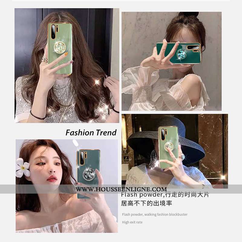 Housse Samsung Galaxy Note 10+ Protection Luxe Tout Compris Gris Amoureux Étui Placage Verte