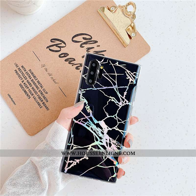 Housse Samsung Galaxy Note 10+ Protection Personnalité Clair Noir Coque Vent Silicone