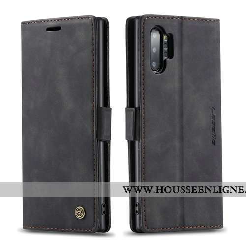 Housse Samsung Galaxy Note 10+ Protection Personnalité Tout Compris Carte Clamshell Coque Cuir Marro