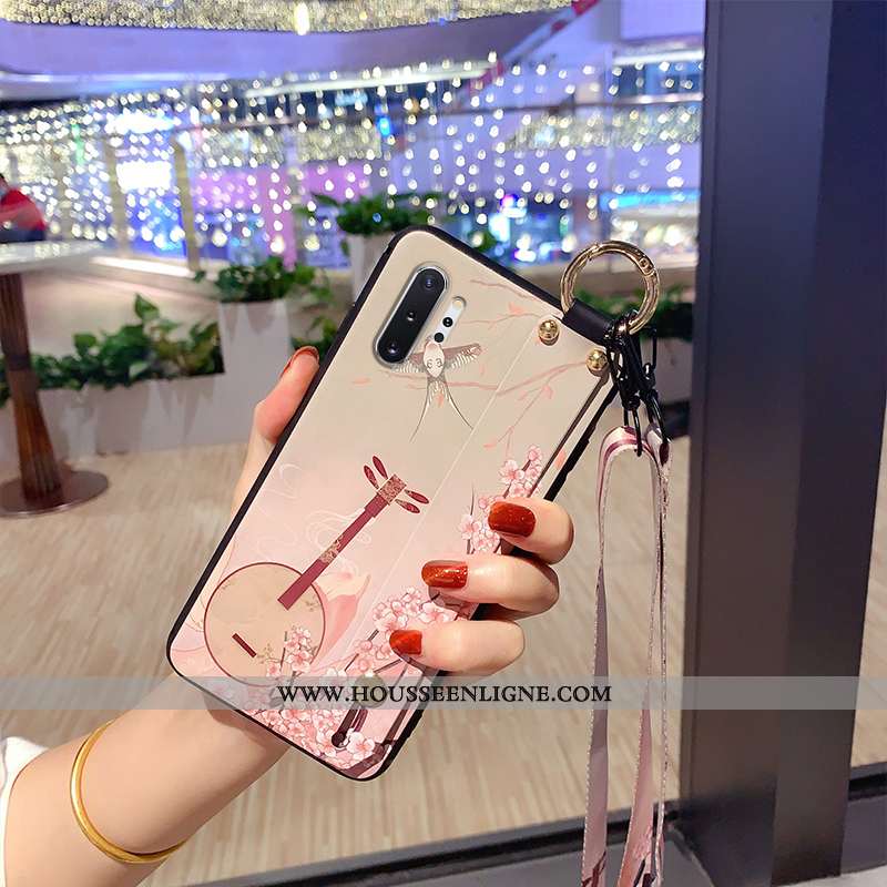 Housse Samsung Galaxy Note 10+ Silicone Protection Ornements Suspendus Support Créatif Étui Personna