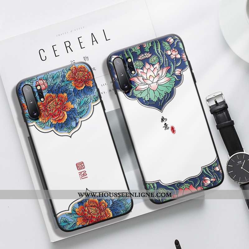 Housse Samsung Galaxy Note 10+ Silicone Protection Téléphone Portable Coque Gaufrage Dimensionnel Bl